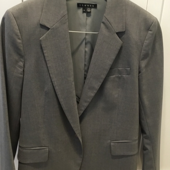 Theory grey suit size 8 - Picture 2 of 6